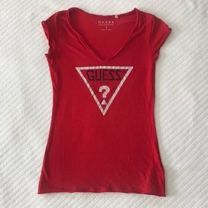 Guess Rhinestone Logo T-shirt